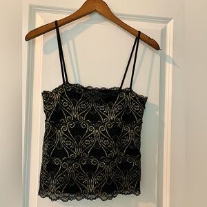 Vintage Y2K black with beautiful gold design.